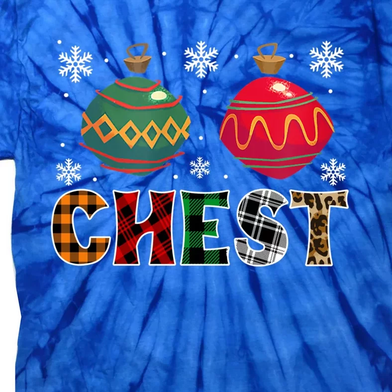 Chest Nuts Funny Matching Chestnuts Christmas Couples Chest Gift Tie-Dye T-Shirt