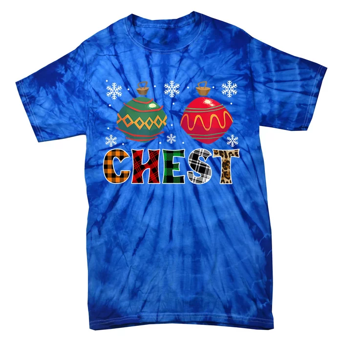 Chest Nuts Funny Matching Chestnuts Christmas Couples Chest Gift Tie-Dye T-Shirt