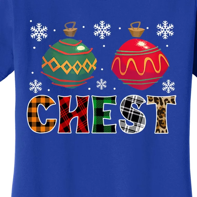 Chest Nuts Funny Matching Chestnuts Christmas Couples Chest Gift Women's T-Shirt