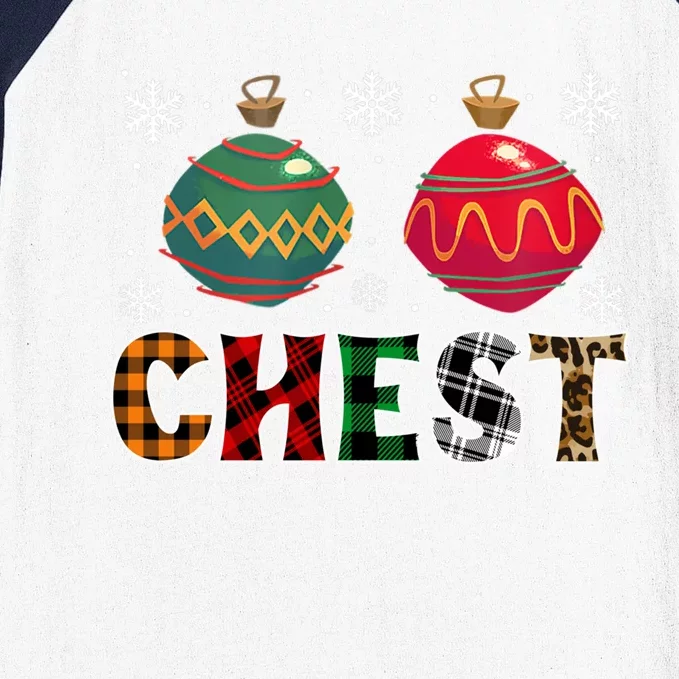 Chest Nuts Funny Matching Chestnuts Christmas Couples Chest Gift Baseball Sleeve Shirt