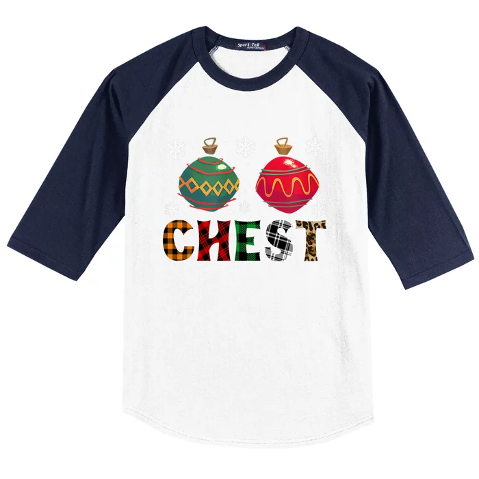 Chest Nuts Funny Matching Chestnuts Christmas Couples Chest Gift Baseball Sleeve Shirt