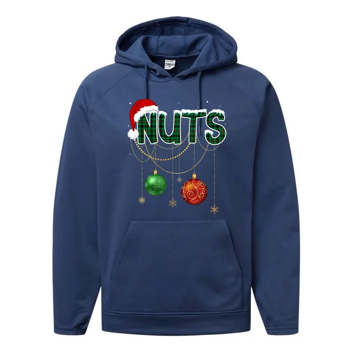 Chest Nuts Funny Matching Golden Chestnut Christmas Cool Gift Performance Fleece Hoodie