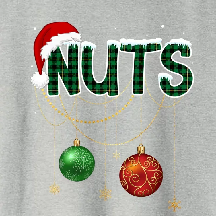 Chest Nuts Funny Matching Golden Chestnut Christmas Cool Gift Women's Crop Top Tee