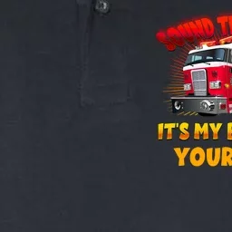 Custom Name Funny Sound The Alarm It's My Birthday Firetruck Softstyle Adult Sport Polo