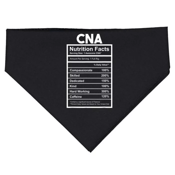 CNA Nutrition Facts Certified Nursing Assistant USA-Made Doggie Bandana