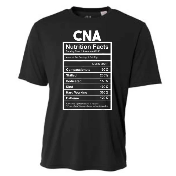 CNA Nutrition Facts Certified Nursing Assistant Cooling Performance Crew T-Shirt