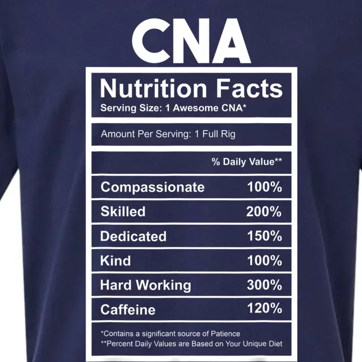 CNA Nutrition Facts Certified Nursing Assistant Sueded Cloud Jersey T-Shirt