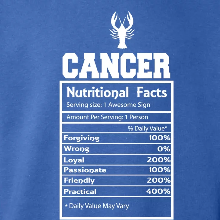 Cancer Nutritional Facts Horoscope Zodiac Astrology Sign Gift Toddler Hoodie