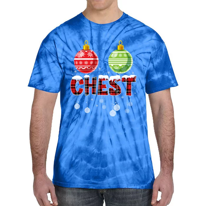 Chest Nuts Funny Matching Chestnuts Christmas Couples Chest Great Gift Tie-Dye T-Shirt