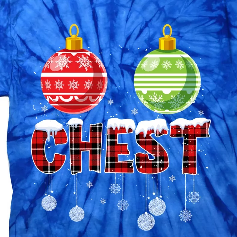 Chest Nuts Funny Matching Chestnuts Christmas Couples Chest Great Gift Tie-Dye T-Shirt