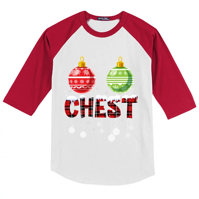 Chest Nuts Funny Matching Chestnuts Christmas Couples Chest Great Gift Kids Colorblock Raglan Jersey