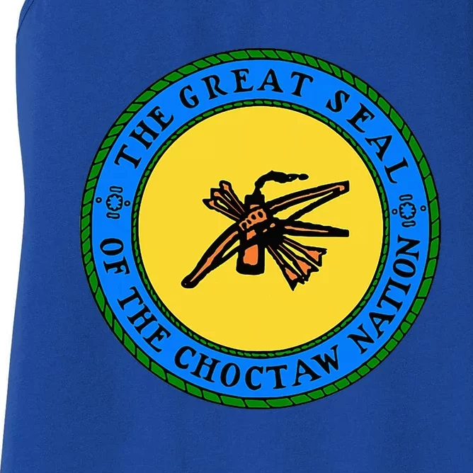 Choctaw Nation Flag Seal Choctaw Women's Racerback Tank