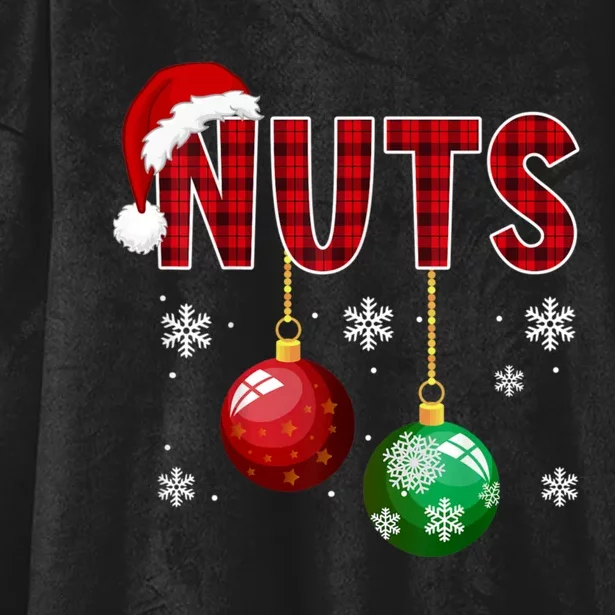 Chest Nuts Funny Matching Chestnuts Christmas Couples Nuts Hooded Wearable Blanket