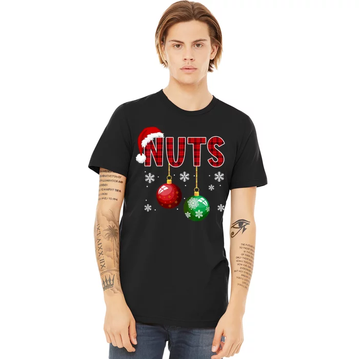 Chest Nuts Funny Matching Chestnuts Christmas Couples Nuts Premium T-Shirt