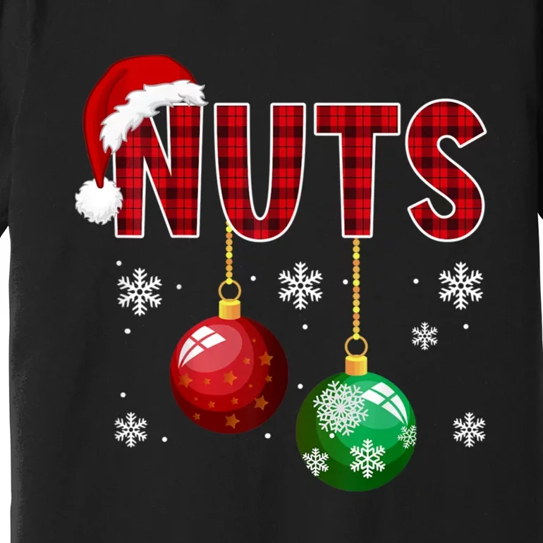 Chest Nuts Funny Matching Chestnuts Christmas Couples Nuts Premium T-Shirt