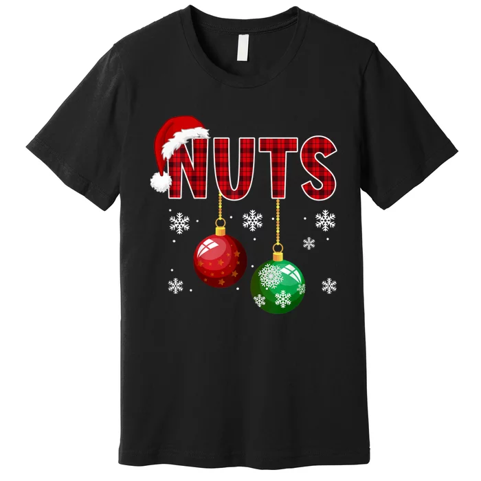 Chest Nuts Funny Matching Chestnuts Christmas Couples Nuts Premium T-Shirt