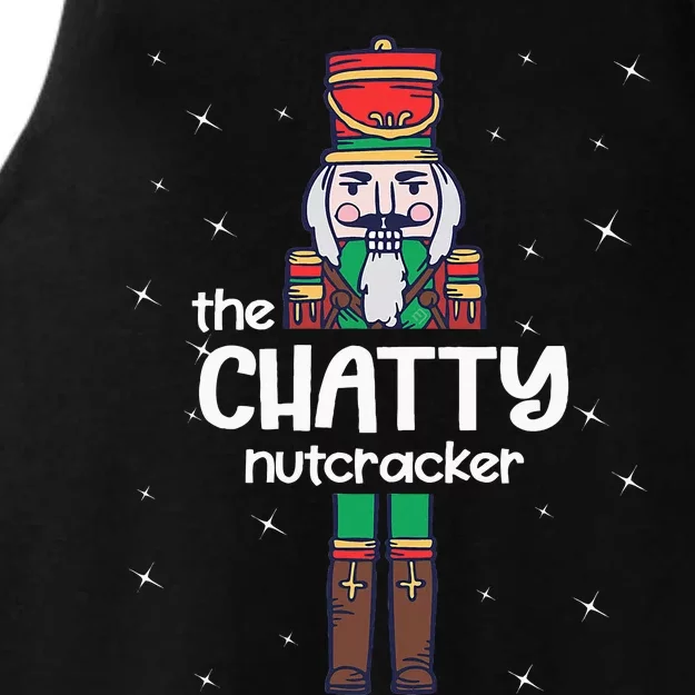 Chatty Nutcracker Family Matching Funny Pajama Ladies Tri-Blend Wicking Tank