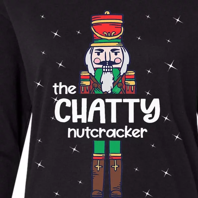 Chatty Nutcracker Family Matching Funny Pajama Womens Cotton Relaxed Long Sleeve T-Shirt