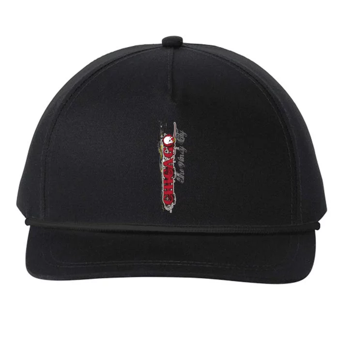 Chicago No Funny Business Clown Front & Back Snapback Five-Panel Rope Hat