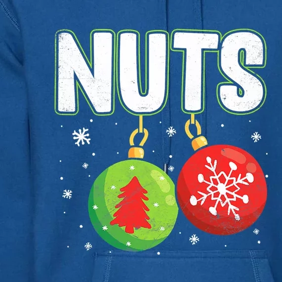 Chest Nuts Funny Matching Chestnuts Christmas Couples Nuts Meaningful Gift Premium Hoodie