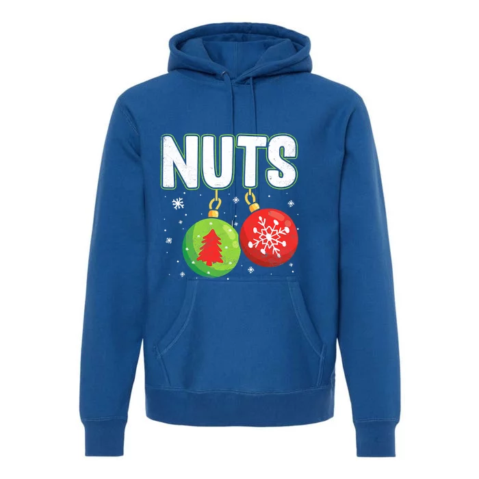 Chest Nuts Funny Matching Chestnuts Christmas Couples Nuts Meaningful Gift Premium Hoodie