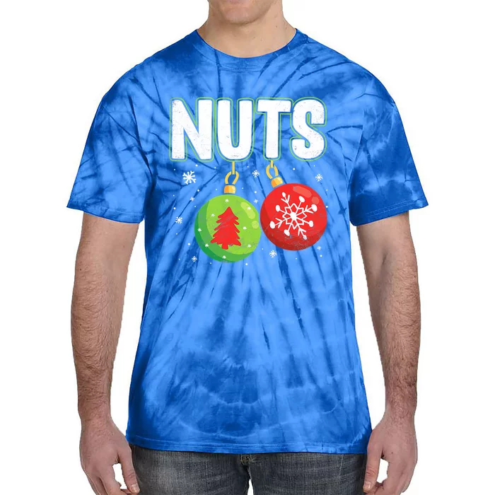 Chest Nuts Funny Matching Chestnuts Christmas Couples Nuts Meaningful Gift Tie-Dye T-Shirt