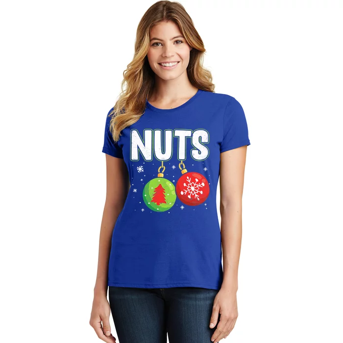 Chest Nuts Funny Matching Chestnuts Christmas Couples Nuts Meaningful Gift Women's T-Shirt