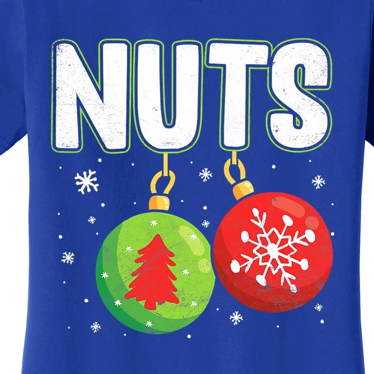 Chest Nuts Funny Matching Chestnuts Christmas Couples Nuts Meaningful Gift Women's T-Shirt