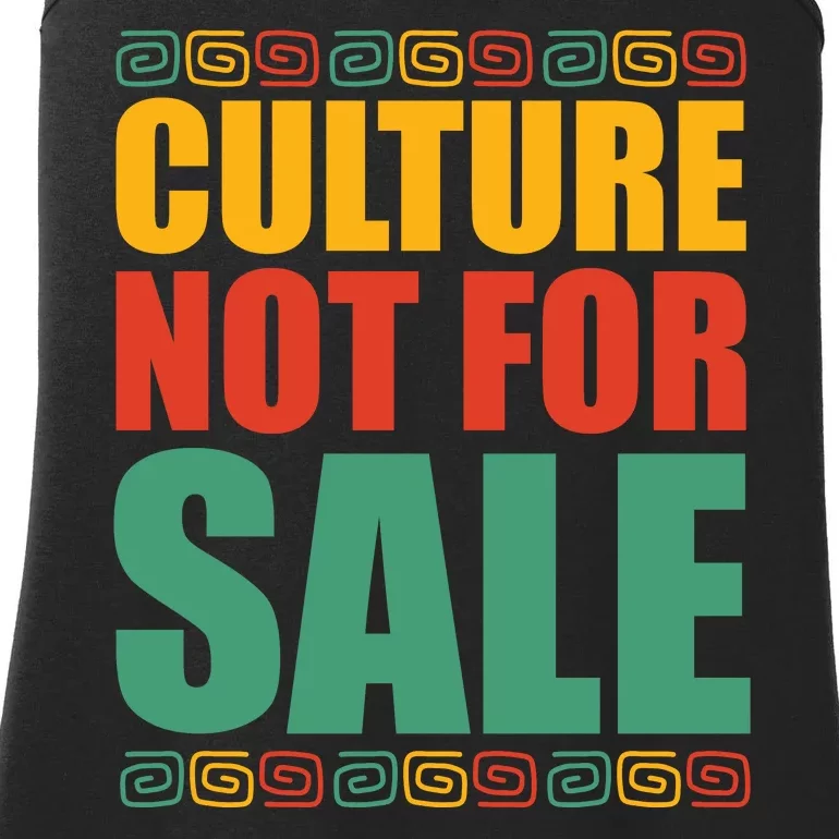 Culture Not For Sale Black History Month Quote Ladies Essential Tank