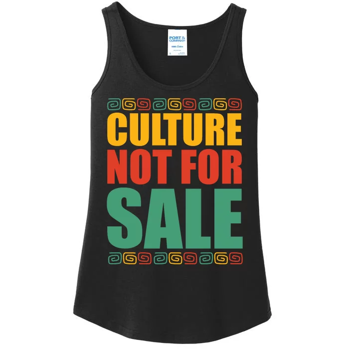 Culture Not For Sale Black History Month Quote Ladies Essential Tank