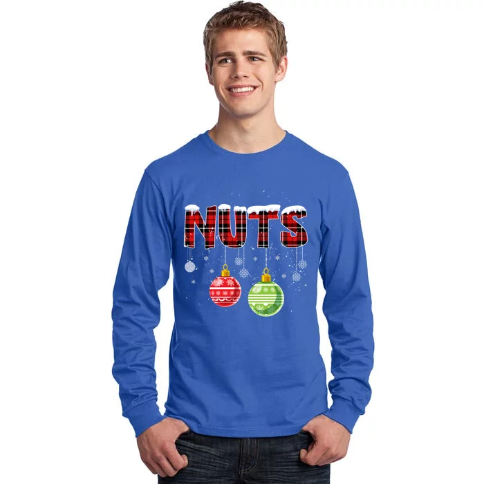 Chest Nuts Funny Matching Chestnuts Christmas Couples Nuts Funny Gift Tall Long Sleeve T-Shirt