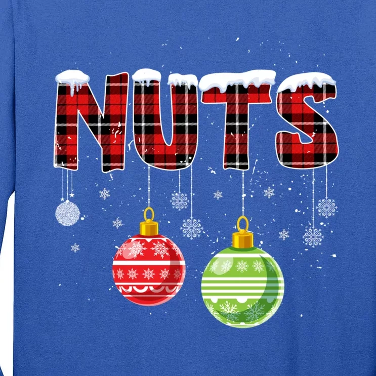 Chest Nuts Funny Matching Chestnuts Christmas Couples Nuts Funny Gift Tall Long Sleeve T-Shirt