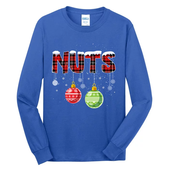 Chest Nuts Funny Matching Chestnuts Christmas Couples Nuts Funny Gift Tall Long Sleeve T-Shirt