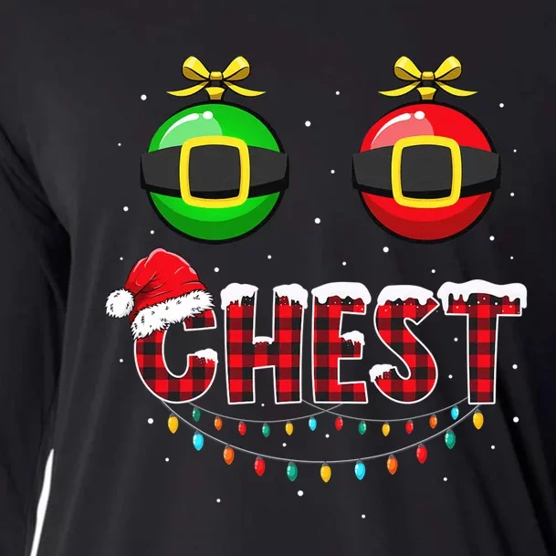 Chest Nuts Funny Matching Chestnuts Christmas Couples Chest Cooling Performance Long Sleeve Crew