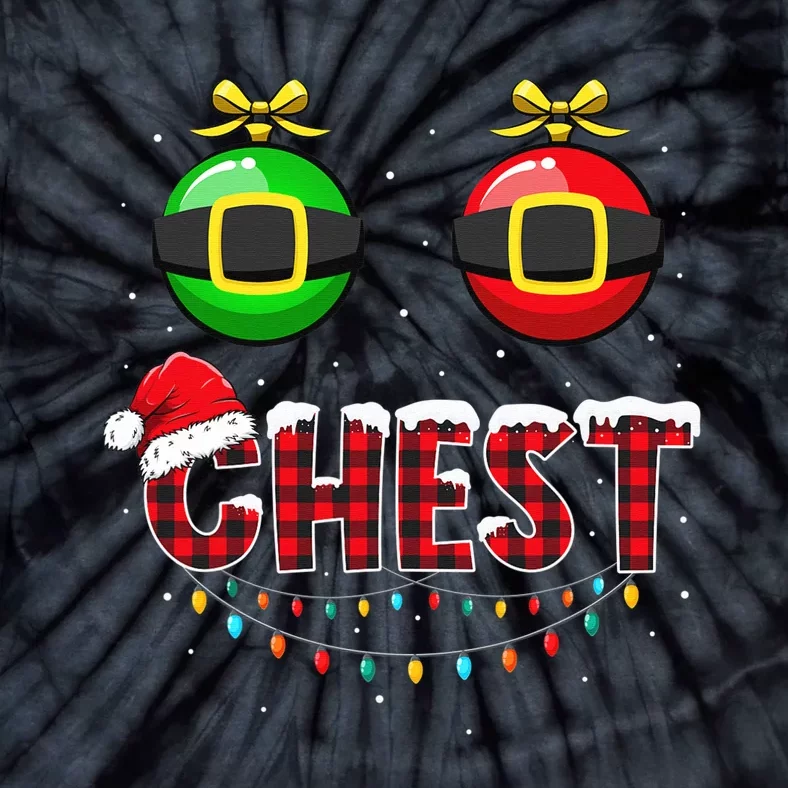 Chest Nuts Funny Matching Chestnuts Christmas Couples Chest Tie-Dye T-Shirt