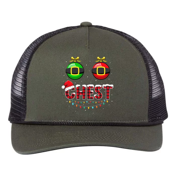 Chest Nuts Funny Matching Chestnuts Christmas Couples Chest Retro Rope Trucker Hat Cap