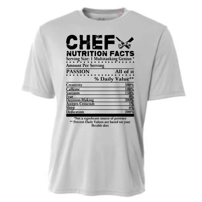 Chef Nutrition Facts Cool Chef Tee Gift For Chefs Cooling Performance Crew T-Shirt