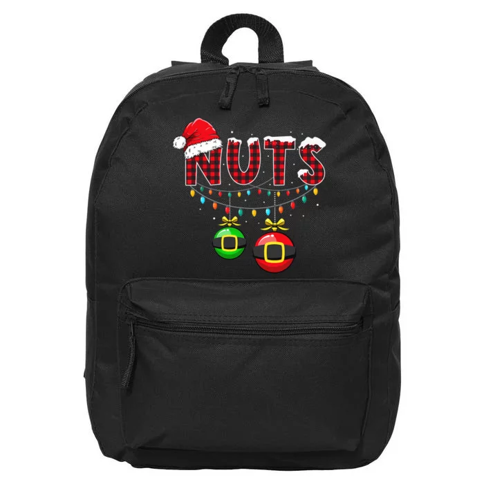 Chest Nuts Funny Matching Chestnuts Christmas Couples Nuts 16 in Basic Backpack