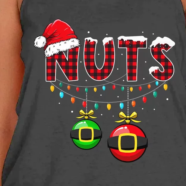 Chest Nuts Funny Matching Chestnuts Christmas Couples Nuts Women's Knotted Racerback Tank