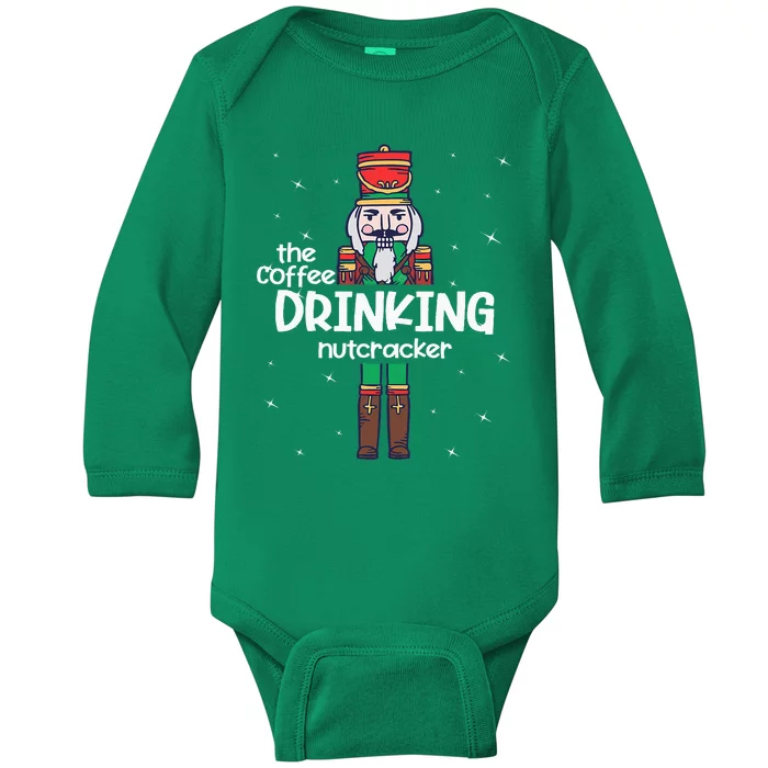 Coffee Nutcracker Family Matching Funny Pajama Baby Long Sleeve Bodysuit