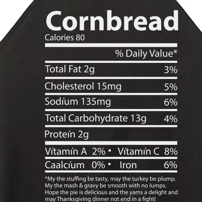 Cornbread Nutrition Facts Funny Thanksgiving Food Women’s Perfect Tri Rocker Tank