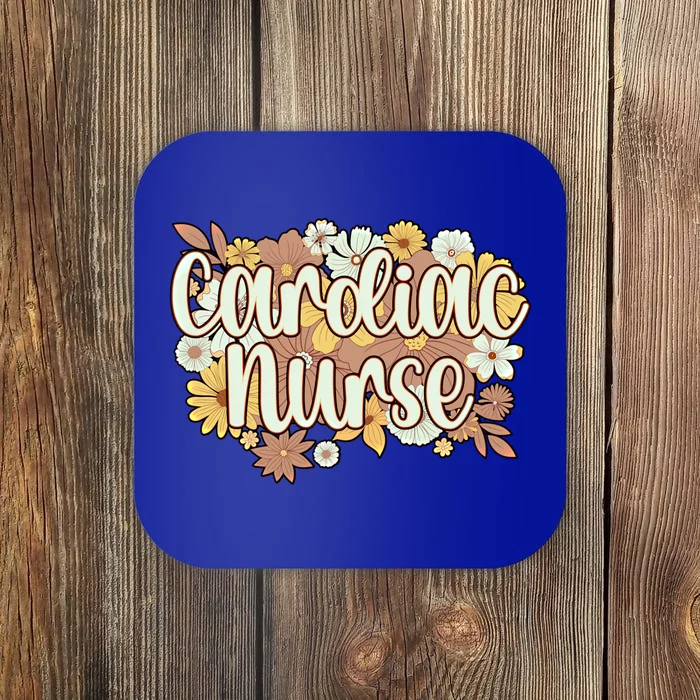 Cardiac Nurse Flowers Cardiac Nursing Funny Gift Coaster