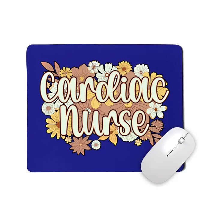 Cardiac Nurse Flowers Cardiac Nursing Funny Gift Mousepad