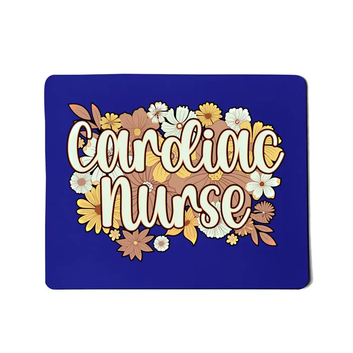 Cardiac Nurse Flowers Cardiac Nursing Funny Gift Mousepad