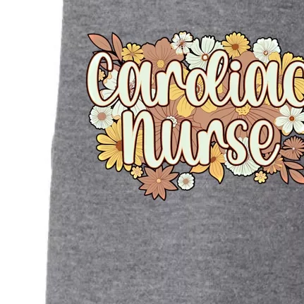 Cardiac Nurse Flowers Cardiac Nursing Funny Gift Doggie 3-End Fleece Hoodie