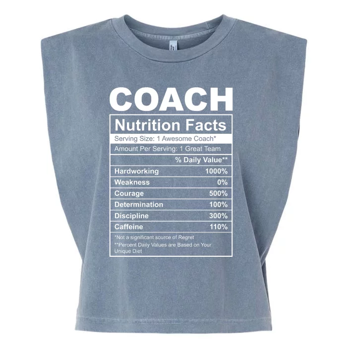 Coach Nutrition Facts Funny Garment-Dyed Women's Muscle Tee