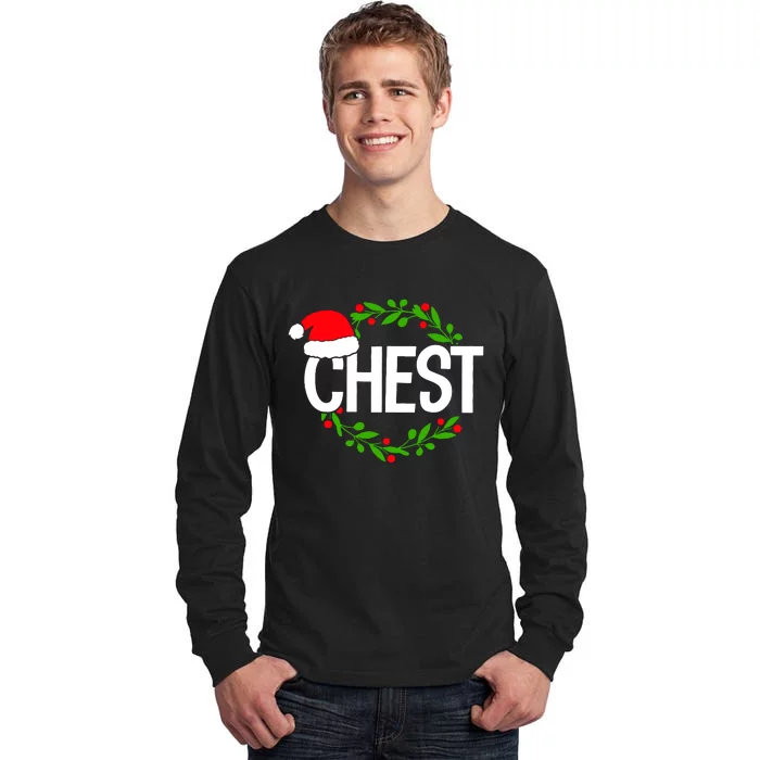 Chest Nuts Funny Matching Chestnuts Christmas Couples Nuts Tall Long Sleeve T-Shirt