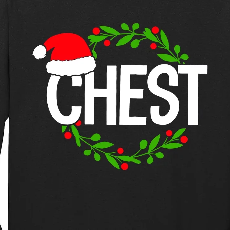 Chest Nuts Funny Matching Chestnuts Christmas Couples Nuts Tall Long Sleeve T-Shirt