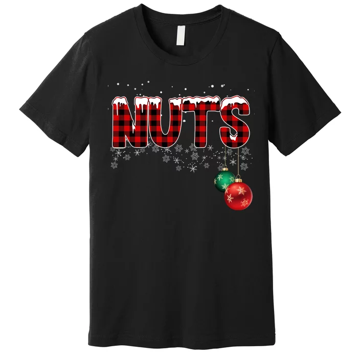 Chest Nuts Funny Matching Chestnuts Christmas Couples Premium T-Shirt