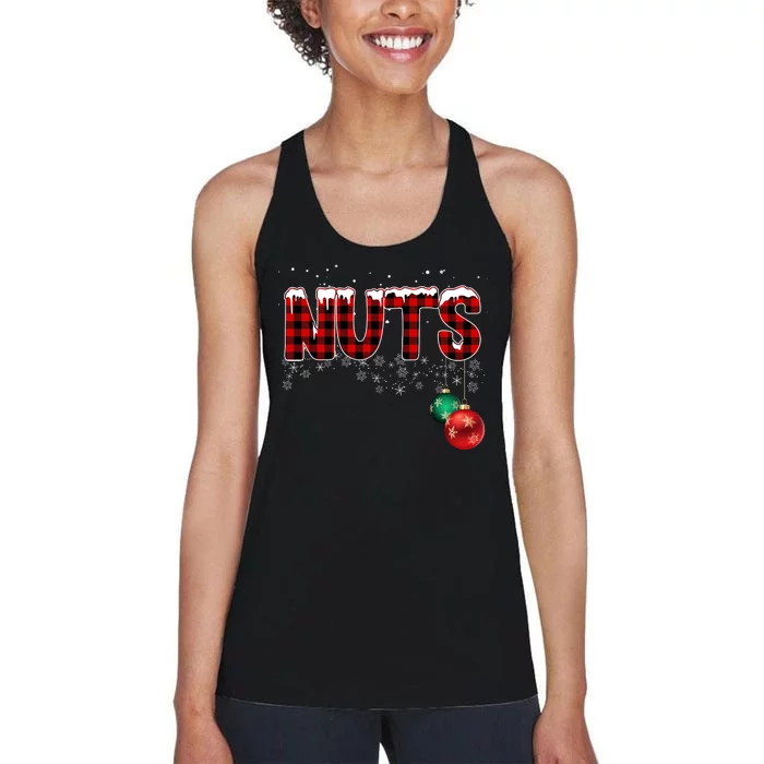 Chest Nuts Funny Matching Chestnuts Christmas Couples Women's Racerback Tank